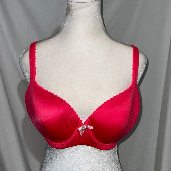 hot pink Victoria's Secret body by Victoria lined demi bra size 34DD - Picture 1 of 4